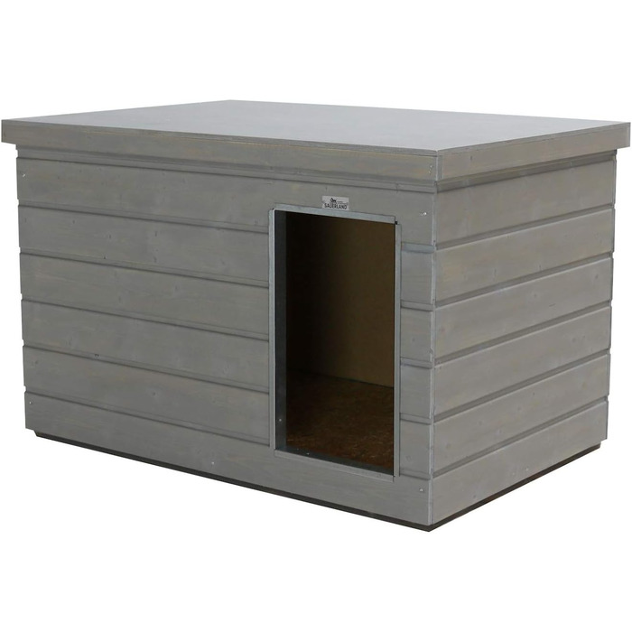 Будка для собак Sauerland, графіт/платиновий колір, середня, ізольована, товстий шар, для вулиці