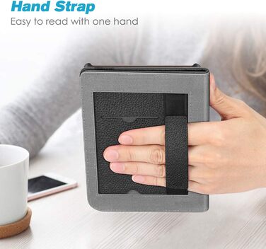 Чохол Fintie для Pocketbook Touch HD 3 / Touch Lux 5/4 / Basic Lux 4/3/2 та Pocketbook Color: з підставкою, кишенями для карток, петлею та авто-ввімкненням/вимиканням (Чорний)