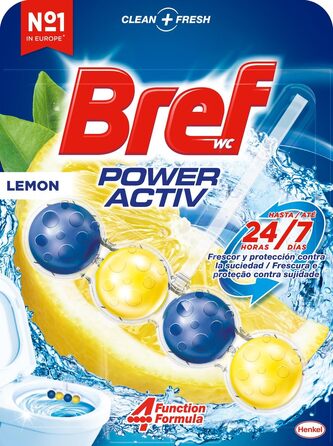 Гель-блочок для унітаза Bref Aktive Kraft Лимон, 10 шт x 50 г (загальна вага 500 г)
