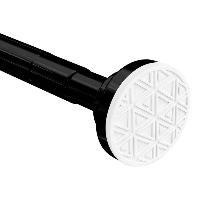 Штанга для душу Siler без свердління з нержавіючої сталі, висувна, регульована, для душу та ванни (60-290 см, Чорний)