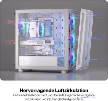 Корпус для ПК Endorfy Arx 700 White ARGB, ATX, загартоване скло, білий