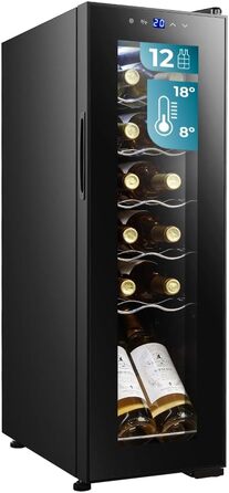 Холодильник для напоїв Cecotec Bolero GrandSommelier 2050 Black - 24 пляшки, компресорний, 5-18°C