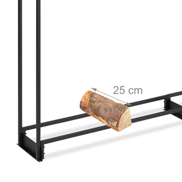 Relaxdays Firewood Rack with Cover