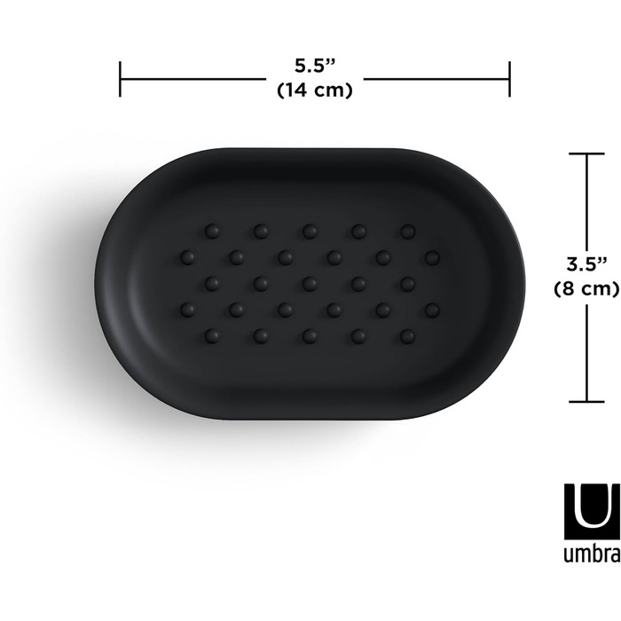 Миска для мила Umbra Junip, чорна, овальна