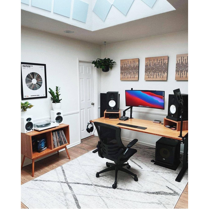 Набір акустичних панелей для звукопоглинання та дифузії WAVE Sonoma, 50x50x5 см, 4 шт. — декоративні панелі для шумоізоляції та корекції акустики