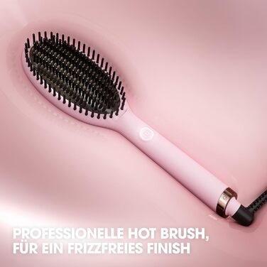Випрямляч для волосся ghd glide: щітка-випрямляч для гладкого та блискучого волосся, випрямляє та укладає сухе волосся, без пуху, для всіх типів волосся, без екстремального пошкодження тепла (Pink Sorbet)