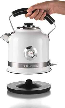 Електричний чайник Ariete Moderna 2854 з термометром, білий, 1.7 л, 2000W