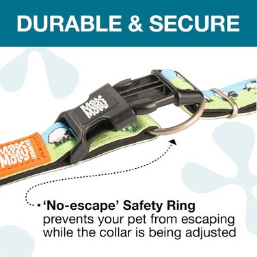 Нашийник для собак Max & Molly Gotcha! з Smart ID, чорний, M (13-21 см), водонепроникний, зручний, для середніх собак