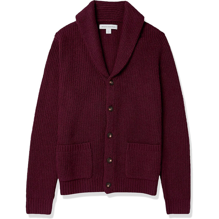 Кардиган чоловічий без рукавів Essentias Soft-Touch з коміром-шарфом (L, Бордовий)