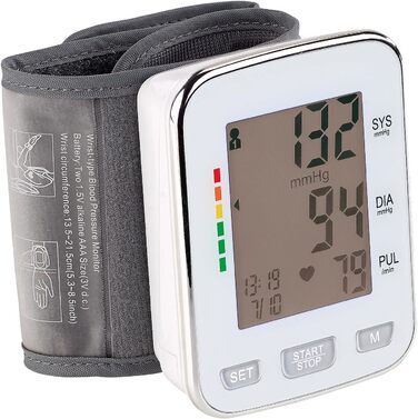 Тонометр на зап'ясті Newgen Medicals: медичний, великий дисплей, 2x 60 місця для пам'яті