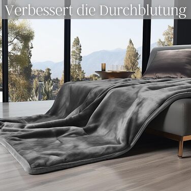 Електрична ковдра Steinborg з підігрівом, 180x130 см, 9 температурних режимів, таймер, пульт ДУ, прання 30°C