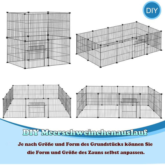 Клітка-вольєр для кроликів та інших дрібних тварин Froadp 142x72x36cm (12 частин)