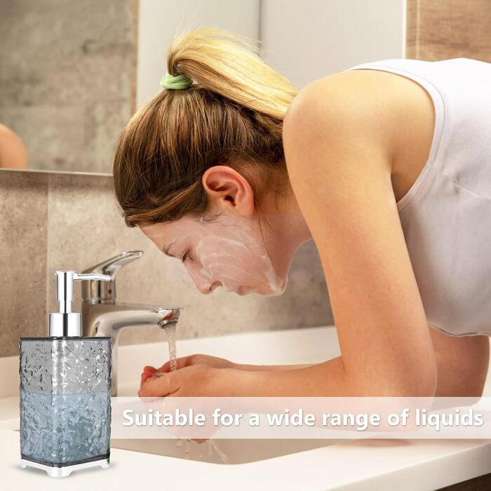 Дозатор мила для кухні та ванної кімнати, 400 мл, пластиковий, для мила, шампуню, гелю для душу