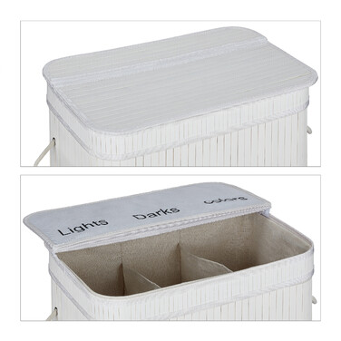 Relaxdays Laundry Sorter made of Bamboo