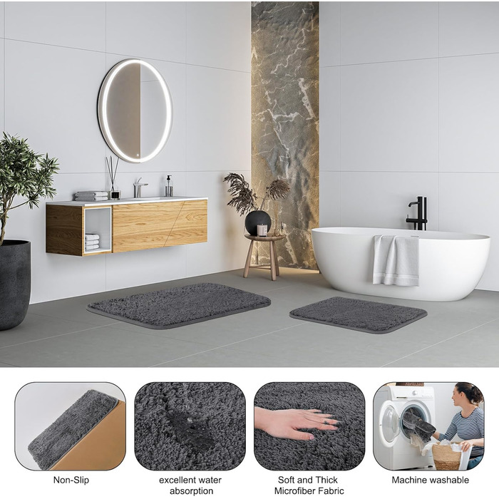 Набір для ванної кімнати Z ZONAMA 24 предмети: душовий завіс, килимок, смітник, тримач для унітазу, дозатор мила. Зелений колір.