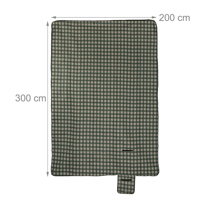 Relaxdays XXL Picnic Blanket 200x300 cm Checked