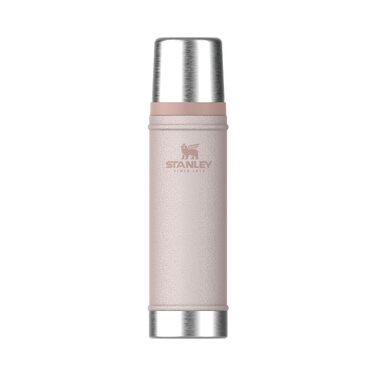Термос STANLEY 1913 Classic Legendary 590 мл, герметичний, сталевий (Hammertone Rose Quartz) — зберігає тепло та холод до 24 годин