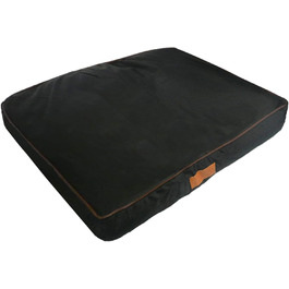 Ортопедичне ліжко для собак Ellie-Bo з Memory Foam, чорне, вологостійке, для клітки 76 см, розмір M - [71 x 48 x 6 см]