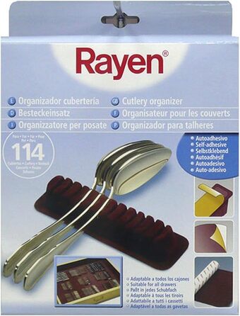 Rayen 6314.50 Cutlery Organizer, Plastic, Red, Size: 80x45 cm