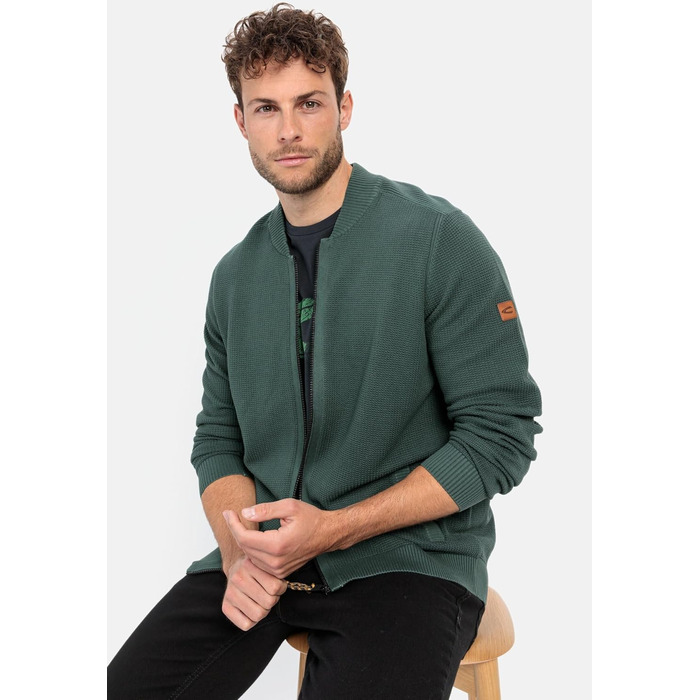 В'язаний кардиган чоловічий Camel Active з органічної бавовни, 4XL, Бежево-сірий