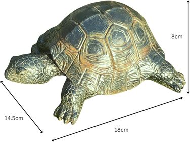 Tier-Knallbonbons, realistic turtle, weather-resistant, resin, decoration for pond lovers