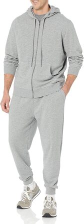 Чоловічий худі Amazon Essentials з м'якого французького трикотажу з блискавкою та зручним кроєм (XL, сірий меланж)