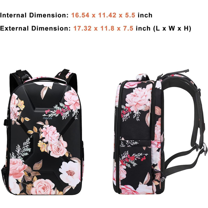 Рюкзак для камери MOSISO: DSLR, SLR, беззеркальні фотоапарати, дрони DJI Mavic, ноутбук, водонепроникний, з тримачем для штатива, чорний