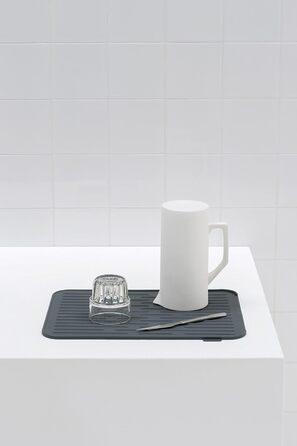 Килимок для посуду Brabantia Silikon, сірий, 32,5 x 44 x 0,5 см