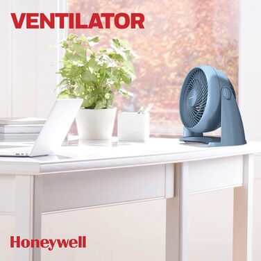 Вентилятор Honeywell TurboForce Turbo-Ventilator HT900NE4 - блакитний (тихий, з регулюванням кута нахилу, 3 швидкості, настінний/настільний)