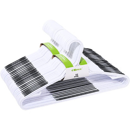 Плечики для одягу з пластику, гнучкі, неслизькі, 30 шт. (чорні)