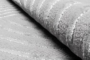 Carpet Knight Eleganter, High-Quality Living Room Rug, Soft Short Pile, 3D Effect, Shiny Design Elements, High-Low Structure, Beige Diamond Pattern, 80 x 150 cm