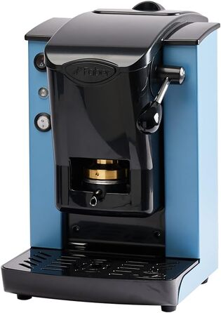 FABER COFFEE MACHINES | Slot Plast Model | POD Coffee Machine 44 mm | Adjustable Brass Pad Press (BURGUNDY/BLACK)