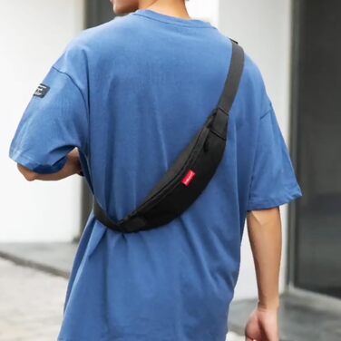 Чоловіча та жіноча поясна сумка-рюкзак, водонепроникна, для спорту, подорожей та активного відпочинку (чорна)