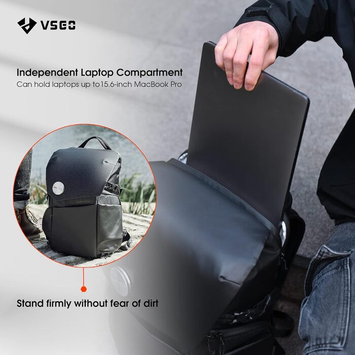Рюкзак фотографський VSGO Black Snipe 16L для DSLR/SLR камер, DJI стабілізаторів та подорожей