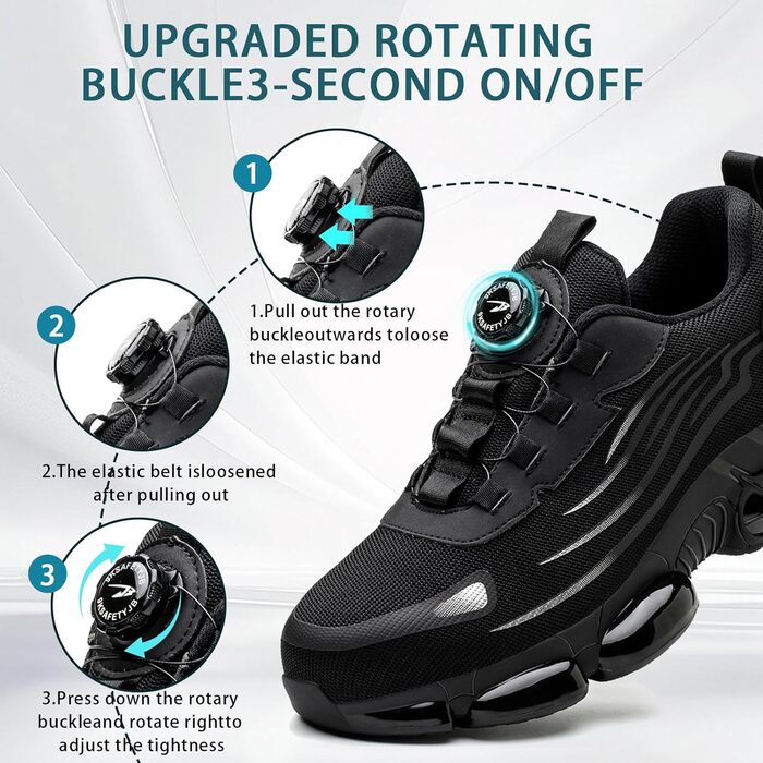 Черевики робочі чоловічі та жіночі S3 Explorer 3.0. Легкі, дихаючі, зі сталевим підноском. Розмір 48 EU, колір чорний