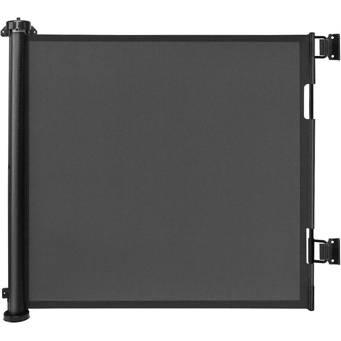 Захисний бар'єр для дитячих воріт, розтяжний 0-150 см, для дітей, котів та собак, внутрішнє та зовнішнє використання (Чорний-150 см)