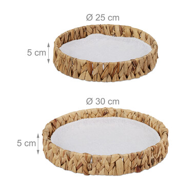 Set of 2 Water Hyacinth Fruit Bowls