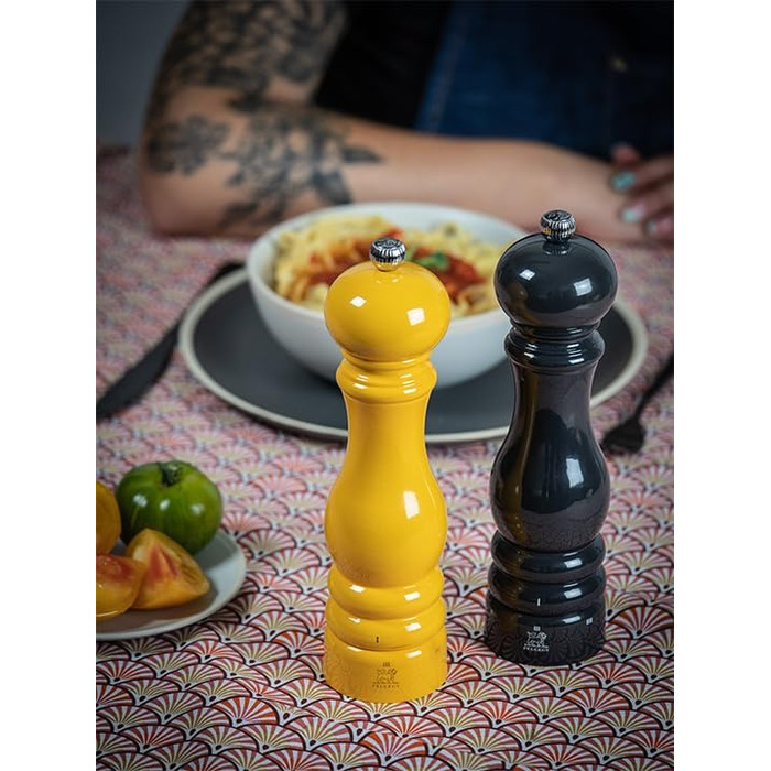 PEUGEOT - Pfeffermühle Paris u'Select 22 cm - ParisRama - 6 pre-set grind settings - Made from PEFC-certified wood - French know-how - Lacquered in saffron yellow
