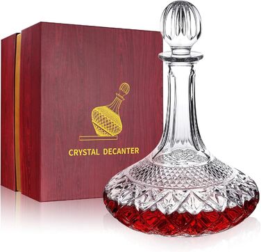 Wine/Whiskey Decanter with Stopper, Top Shelf Collection, Decanter with Luxurious Box, Elegant Gift/1500ml