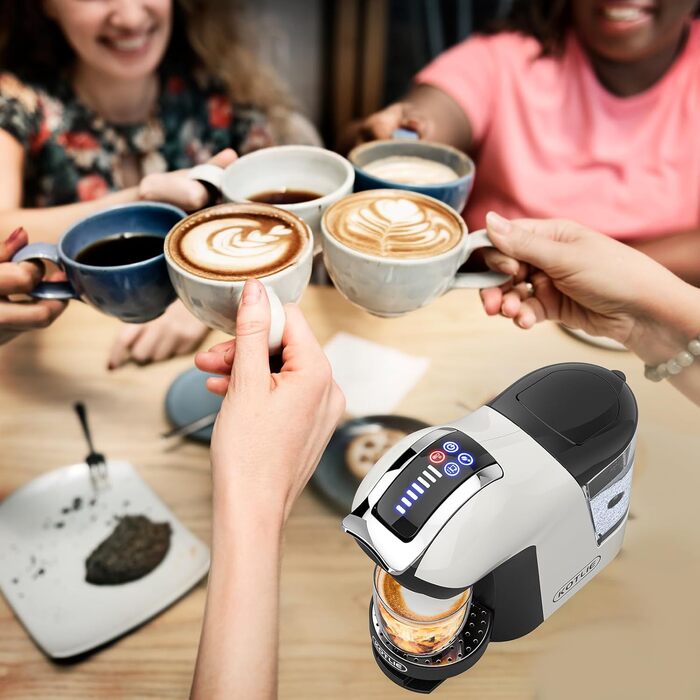 Кавомашина KOTLIE 5-в-1: капсули, кава, ESE (44 мм), регулювання, великий бак (EM-308A)