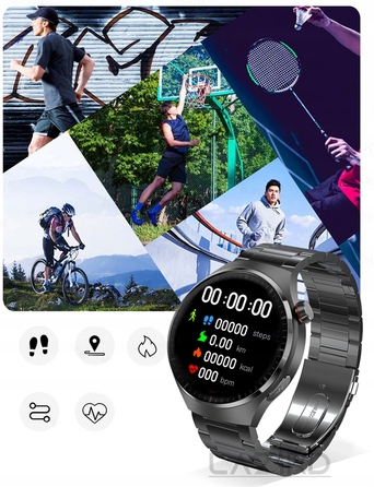 Смарт-годинник Bartomtime Kardiowatch MTech2 з AMOLED-дисплеєм, багатоколірний