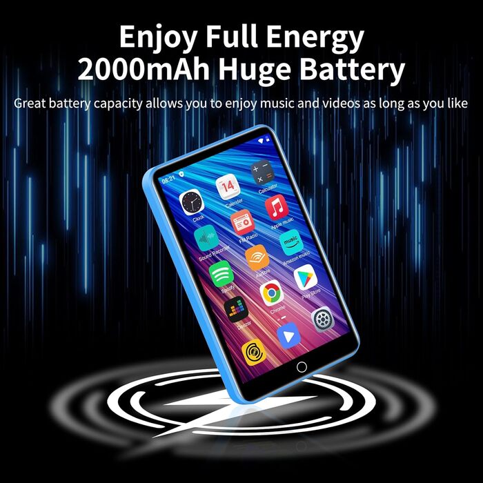 MP3-плеєр ZAQE 80GB з Bluetooth, WiFi, Android, Spotify, FM-радіо, 4