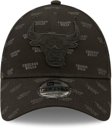 Кепка New Era Chicago Bulls NBA Monogram AOP Snapback 9Forty чорна, універсальний розмір
