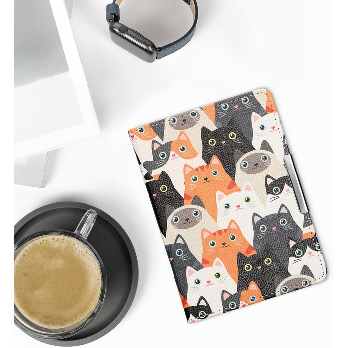 Чохол-книжка kwmobile для Tolino Vision 1/2/3/4 HD - Чохол для eReader з малюнком 