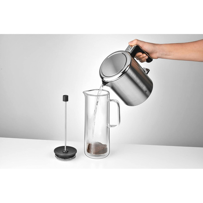 WMF Coffee Time Coffeepress double-walled 0.75l, French Press, coffee maker for 6 cups, glass, dishwasher-safe