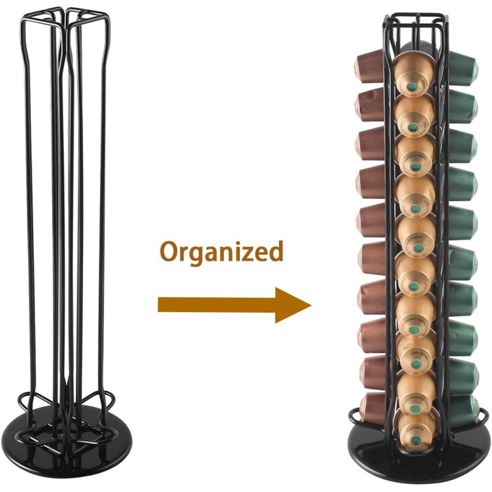 Тримач для капсул Nespresso Sevenline, органайзер на 40 капсул, чорний