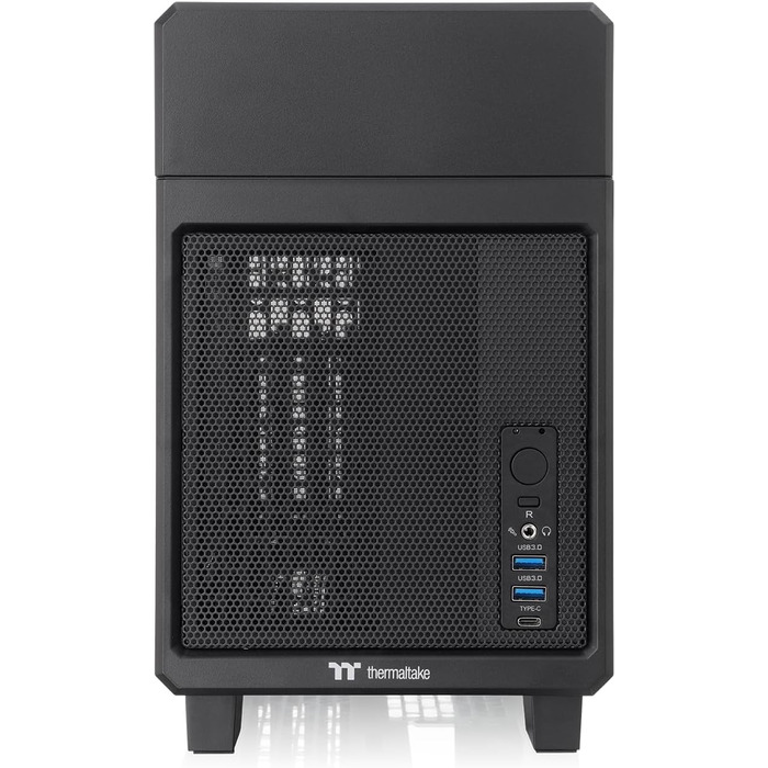 Корпус Thermaltake TR100 Black Mini-ITX SFF: 18.4L, Dual-Chamber, PCIe 4.0, підтримка AIO 280mm, тиха система охолодження