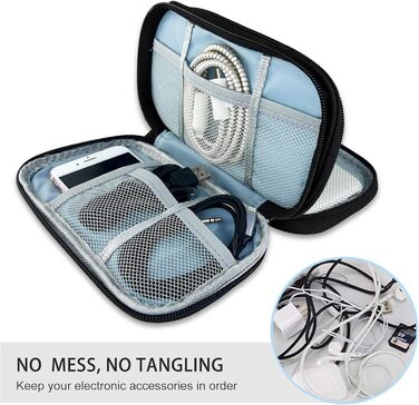 Органайзер для аксесуарів у подорожі Nutabevr: водонепроникна сумка для електроніки, кабель-органайзер, для USB, Powerbank, SD-карт