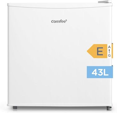 Міні-холодильник Comfee RCD50WH2(E) 43L з відділенням для льоду, білий. Холодильник для кімнати та офісу, швидке охолодження, регулювання температури, енергоклас E.