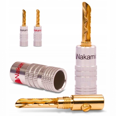 Акустичний кабель NAKAMICHI 2x4мм², з роз'ємами-бананами BFA, 5м